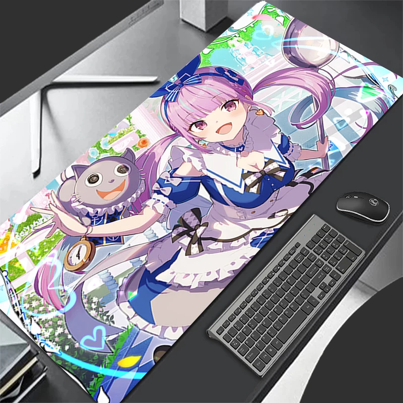 Mousepad Computer Gaming Accessories Keyboard Pad Office PC Rubber HD Mouse Pad Decoracion H-hololive Minato Aqua Desk Mouse Mat