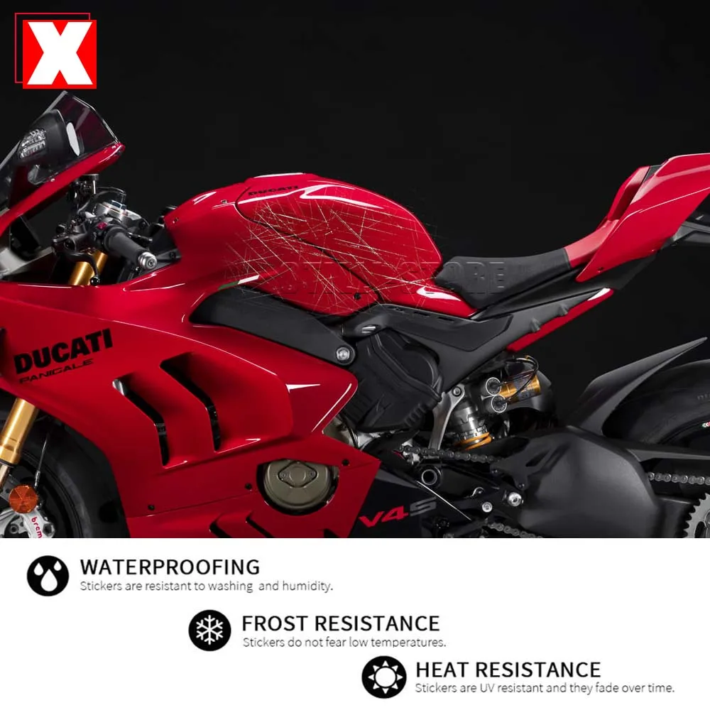 Para Ducati Panigale V4 S R SP2 nuevos accesorios de motocicleta almohadilla de tanque de combustible de Gas pegatinas PANIGALE V4S V4R V4SP2 2022 2023