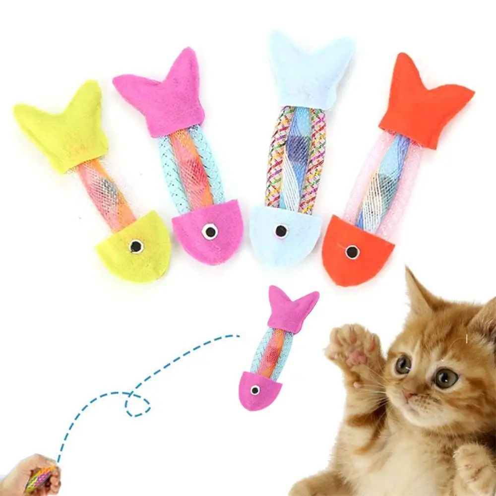 Chewing Kitten Indoor Fish Shaped Interactive Silvervine Chew Toy Pet Supplies Cat Mint Toys Catnip Pillows