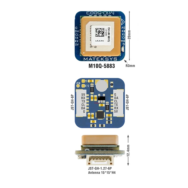 Classy-20X20mm M10Q-5883 GNSS GPS وحدة البوصلة المغناطيسية QMC5883L M8Q لطائرة RC FPV حرة طويلة المدى الطائرة بدون طيار DIY
