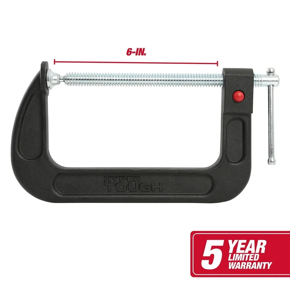 6 Inch Quick Release C Clamp Heavy Duty Cast Iron Adjustable Jaw Steel Grip Workshop Tool 4821V