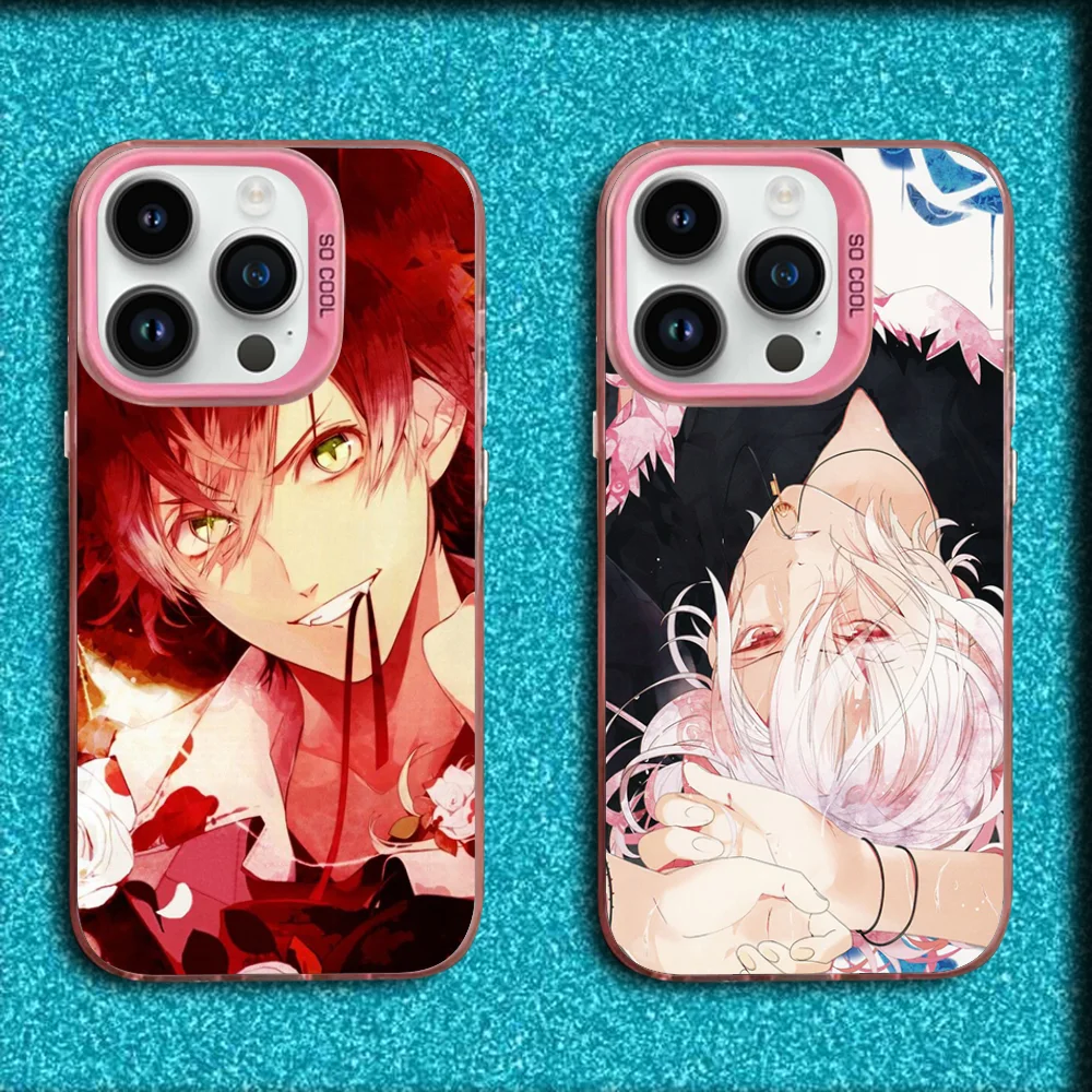 

D-Diabolik Lovers Phone Case For iPhone 16,15,14,13,12,11,Mini,Pro,SE,MAX Pink Matte Silicone Cover