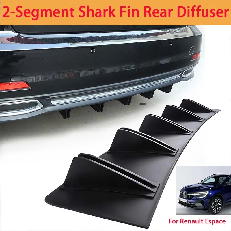 For Renault Espace Shark Fin Rear Diffuser Split Chassis Spoiler Auto Aerodynamic Parts Aerodynamic Modification