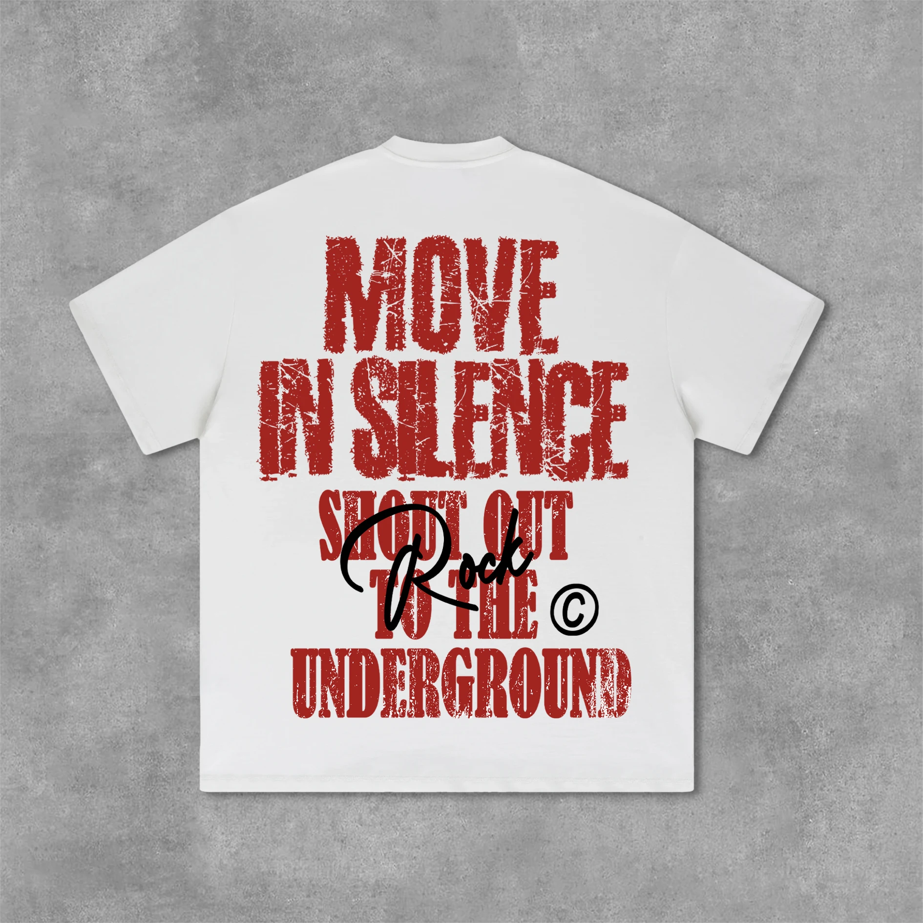 Camiseta Vintage de algodón con estampado Move in Silence para mujer, camiseta de manga corta para fanáticos, ropa de calle de marca de lujo a la moda