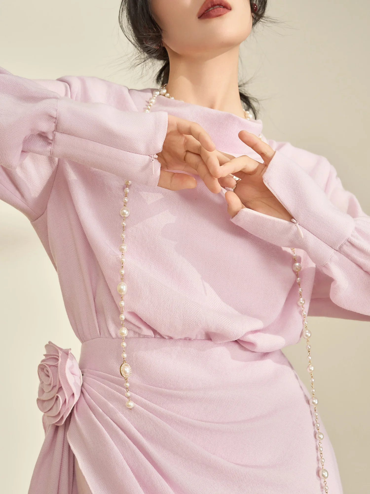 

Ele Flowing Era Little Faion Dr Beautiful Waist-Cinching Skirt for Important Ocns Spring Ci Commute A-Line H-...