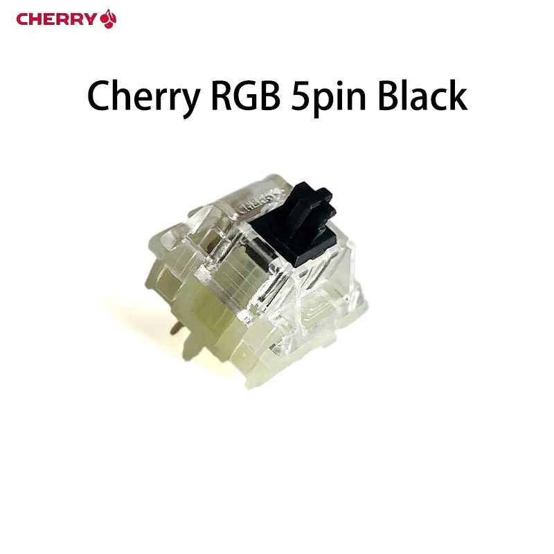 

MX1A Cherry RGB 5-контактная черная линейная механическая клавиатура SMD Высокоточный переключатель 60cN Gold Crosspoint для Aula F75 Ajazz Ak820