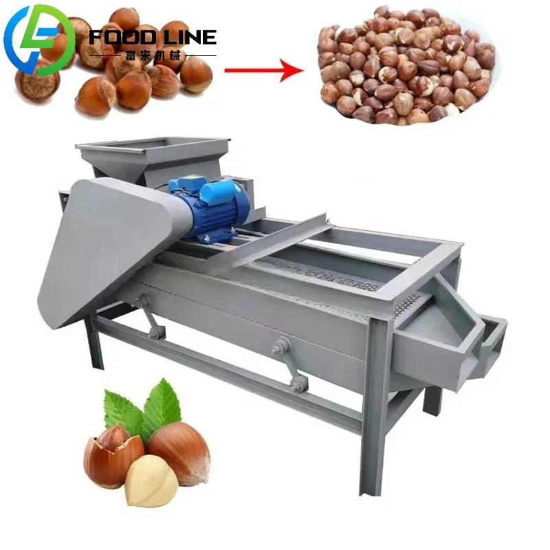

Fully Automatic Almond Peanut Peeling Machine/Almond Sheller/ Palm Fruit Hazel Nut Cracker Machine