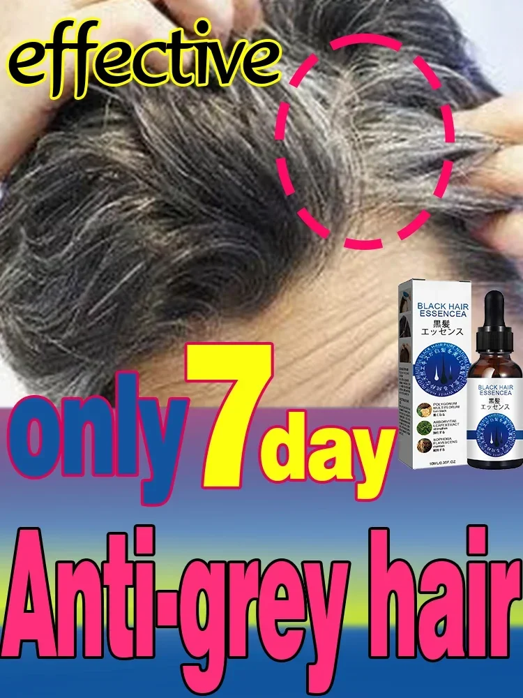 

Anti Gray Hair Essence Blackening Serum Treatment White To Black Hair Repair Care Nourish Scalp Product