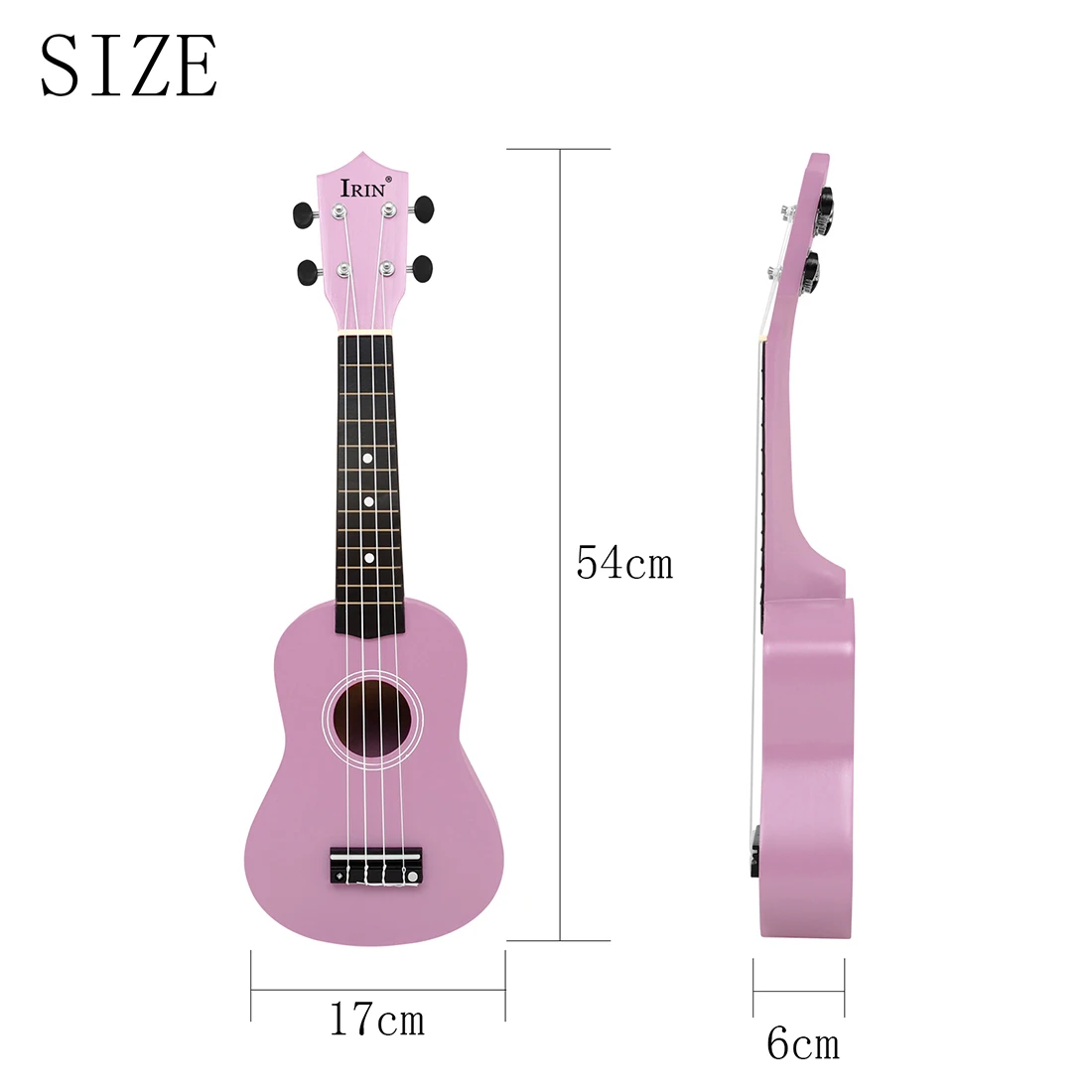 IRIN 21 Inch Ukulele 4 Strings Guitar PInk Hawaiian Mini Guitarra Basswood Ukulele Stringed Instrument Beginner Children\'s Gifts