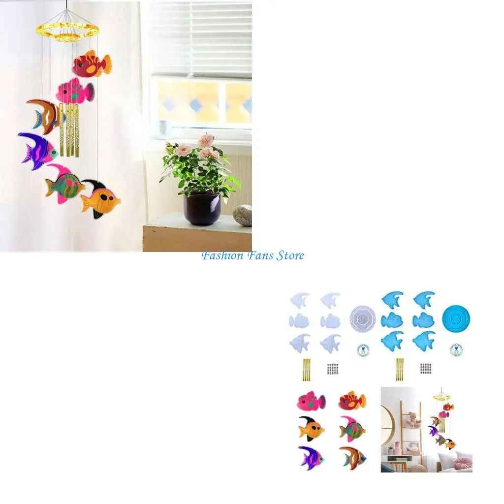 

Набор силиконовых форм для колокольчиков, форма для эпоксидной смолы, форма для японских рыб, колокольчиков для поделок, дома