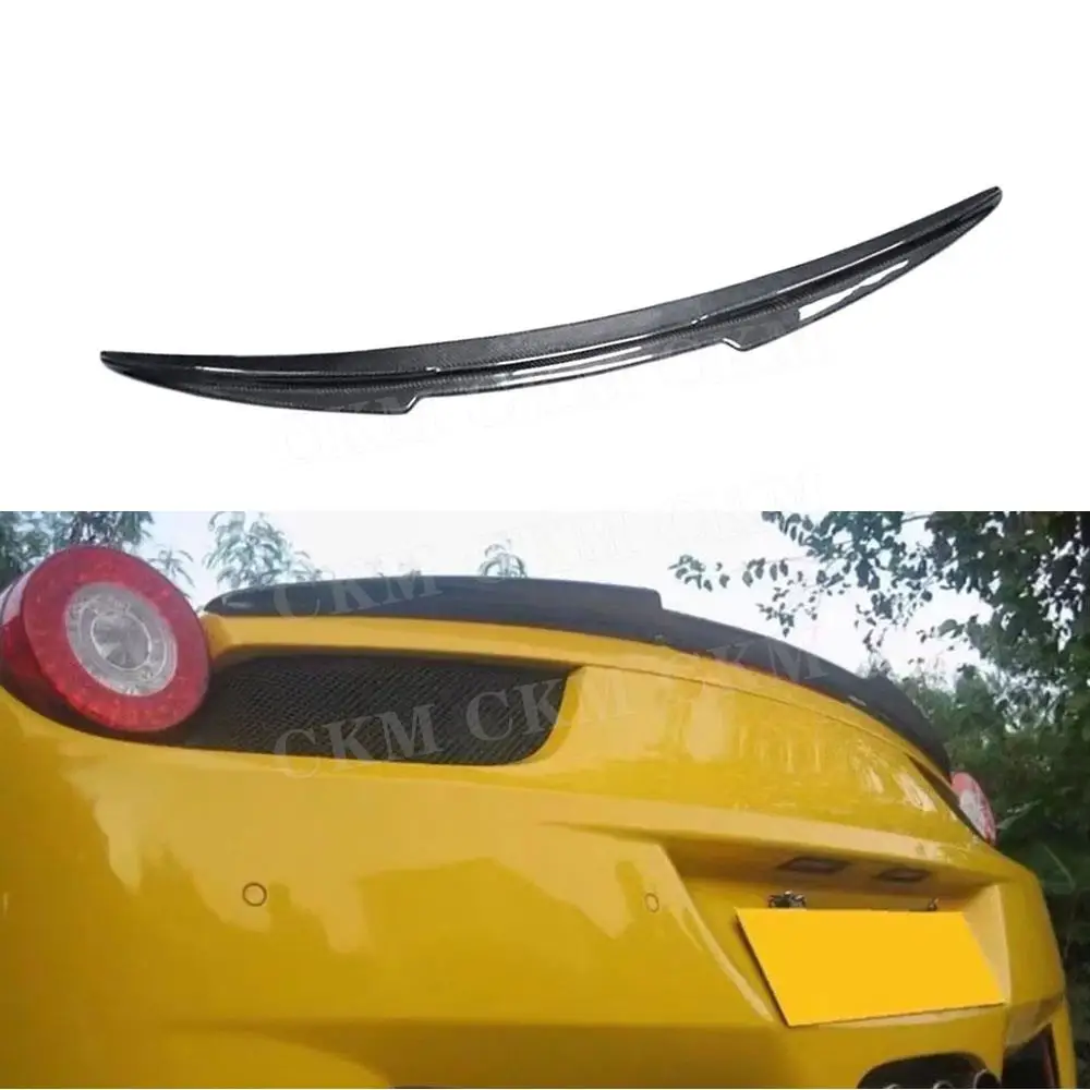 Carbon Fiber for Ferrari 458 Italia Spider 2011 2012 2013 V Style Rear Duckbill Trunk Wing Spoiler Car Boot Lip Spoiler