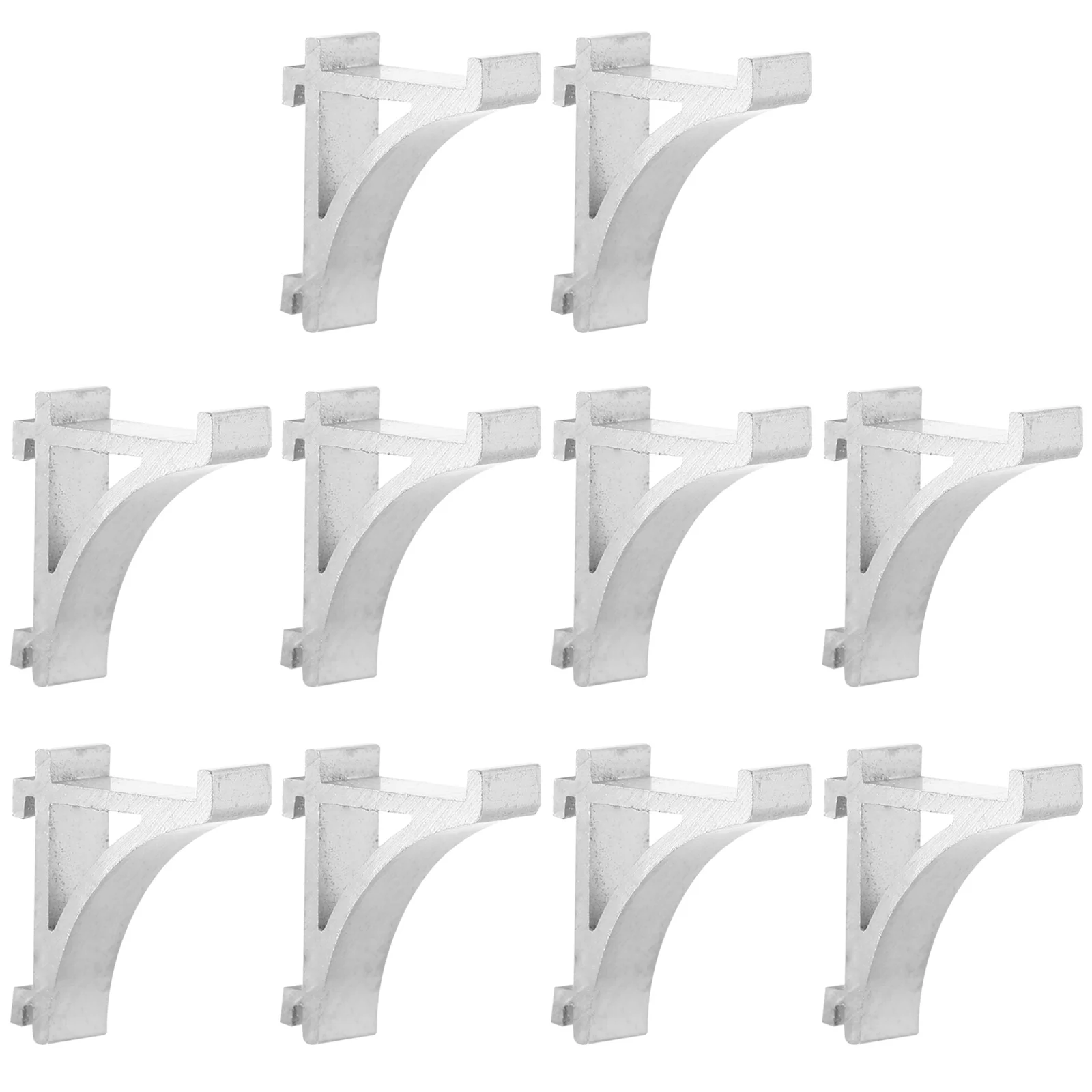 10pcs Stainless Steel Hooks Freezer Shelf Clips Refrigerator Clamps Cooler Braces Firm Hold Silver Metal Hardware