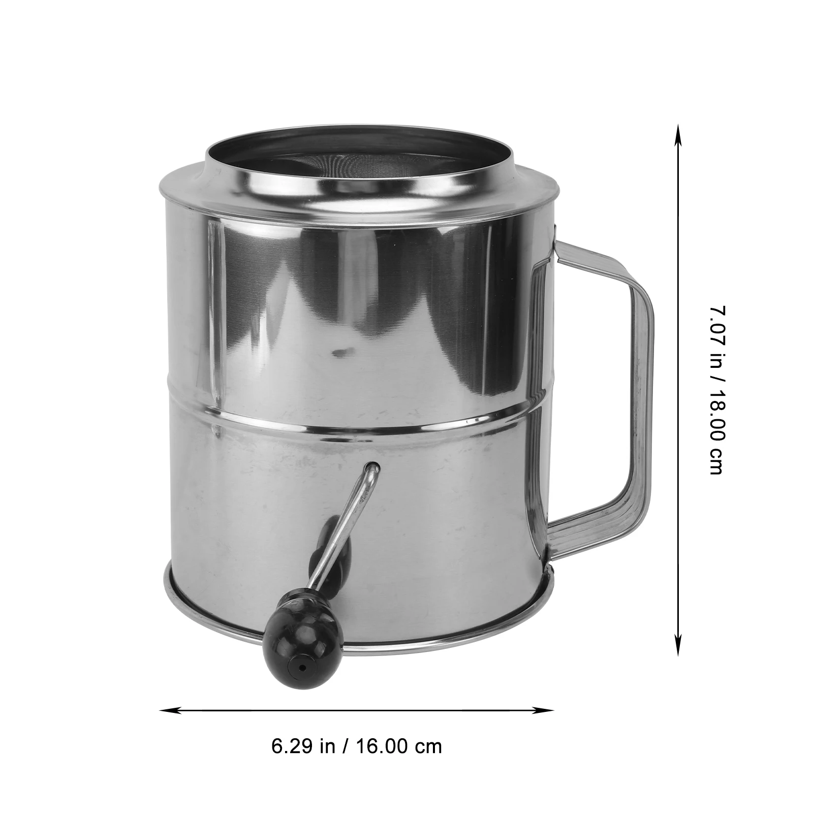 

Stainless Steel Flour Sifter Handheld Sieve Cup Design Large Capacity Dense Mesh Wear Resistant Corrosion Resistant Easy Sift