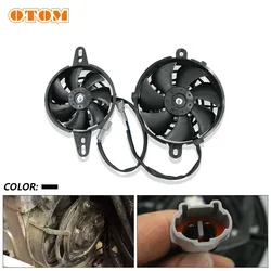 OTOM Universal Motorcycle Radiator Cooling Fan Oil Cooler Water Cooler Electric Fan 4inch 5inch For All Dirt Bike Motocross ATV