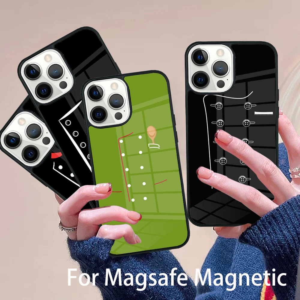 

Chef Uniform Phone Case Magesafe Magnetic Wireless Charge Cover For IPhone 16 11 12 13 14 15 Pro Max Plus Mini