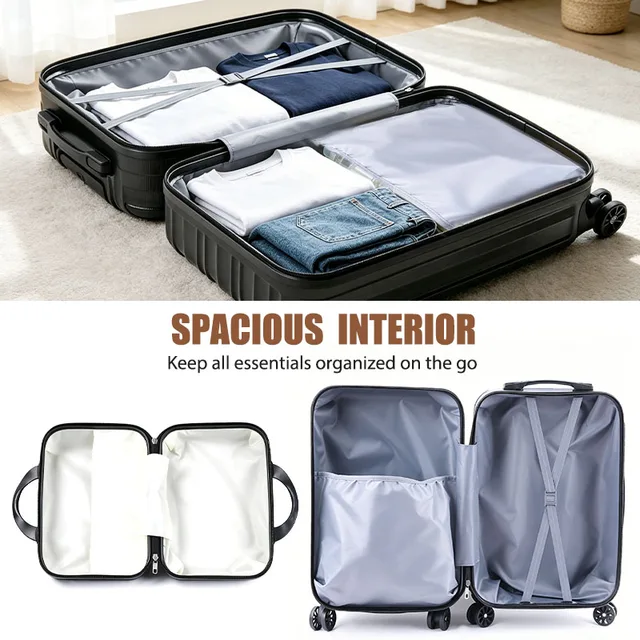 2 Piece Hardside Luggage Set - 20 Inch Carry On Suitcase with TSA Lock, USB Port & Silent Spinner Wheels, Lightweight – view 2