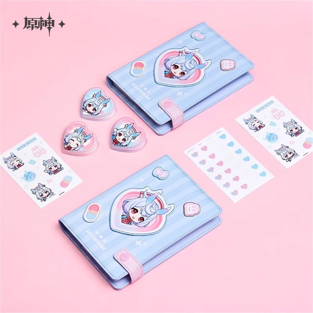 Official Game Genshin Impact Sigewinne Planner Notebook Book Acrylic Clip Cosplay Kids Gift Cute Pre-order