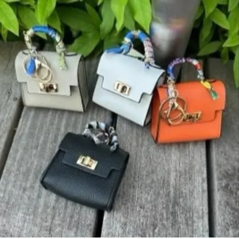 Mini Bag Pendant Small Keychain Case Bag Hanging Accessory Cute Earphone Storage Bag Pendant Keychain Bag Pendant Decoration