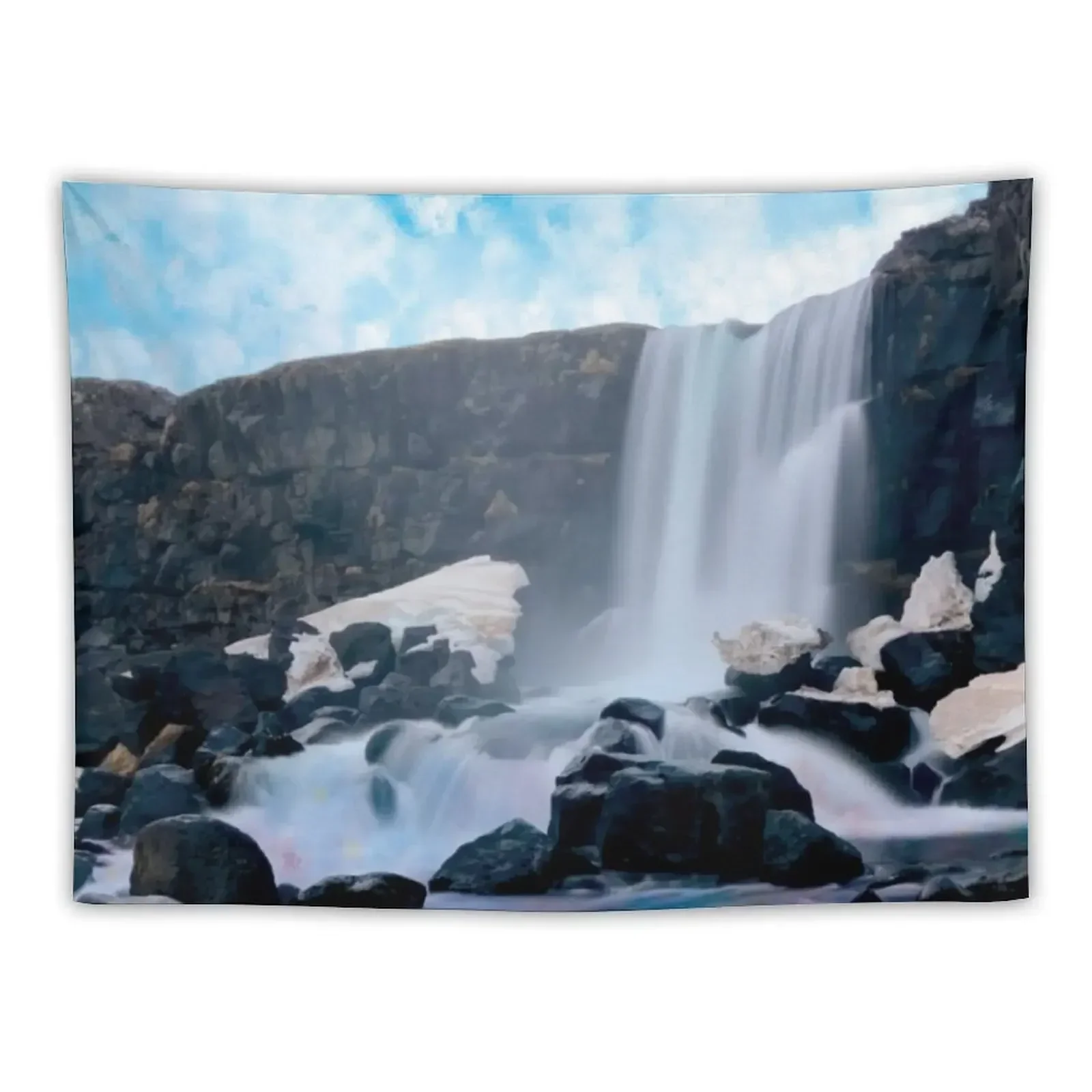 Icelandic Waterfall Tapestry Korean Room Decor Decoration Home Tapestry