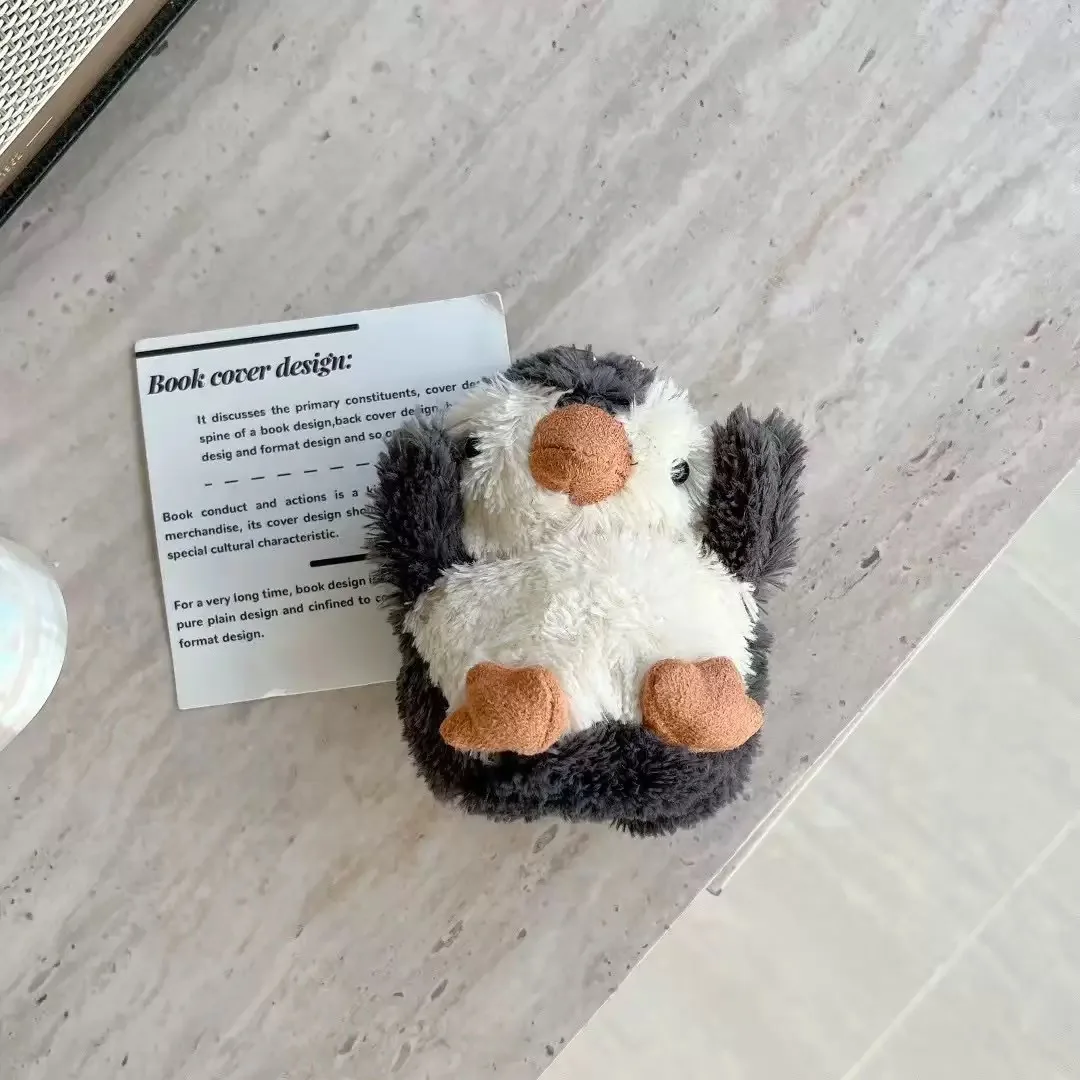 Draadloze Bluetooth Oortelefoon Beschermhoes Stofdicht Pluche Pinguïn Oortelefoon Cover Cartoon voor AirPods 1 2 3 Pro AirPods Pro 2