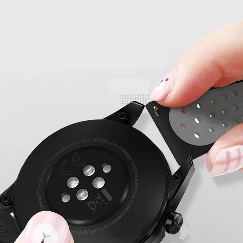 20mm for Samsung Galaxy Watch 7 4-5-pro-6-Classic/active 2 40/44mm Silicone  Sport Band 22mm bracelet Huawei GT 4-3-2e-pro strap image 5