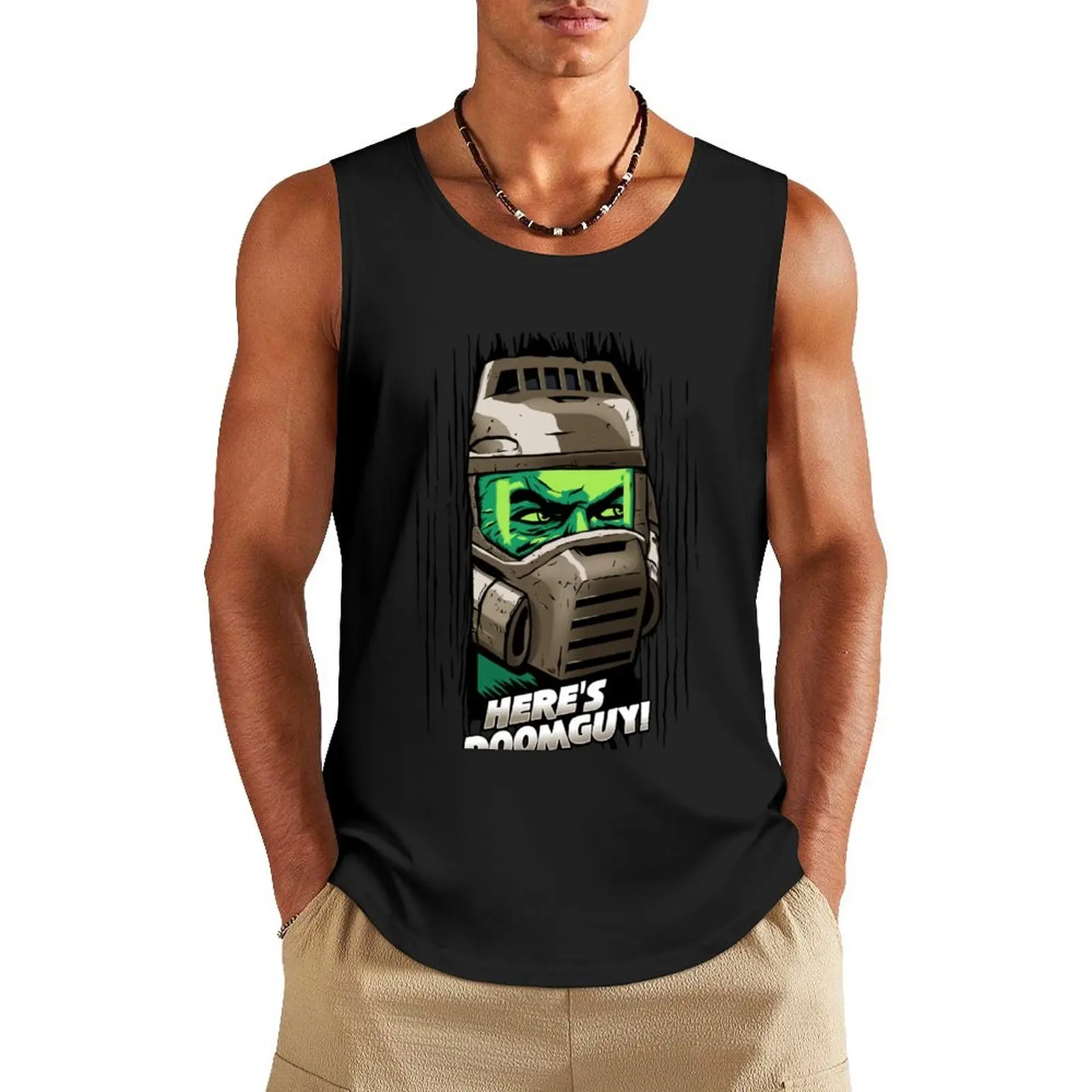 

Here's Doomguy! Tank Top t shirt Body man gym fashion 2025 man