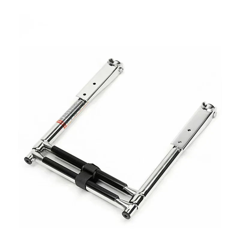 

2 Step Stainless Steel Telescopic Foldable Ladder Boarding Ladder Launching/Boat Ladder Yacht Deck Ladder Ship Accessories