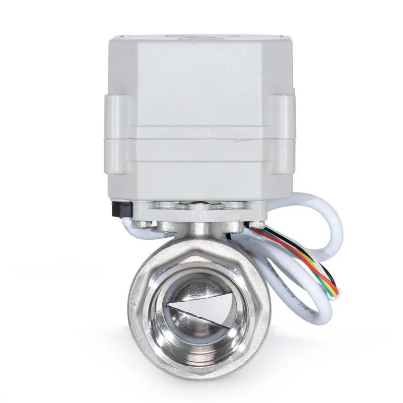 1/4'' 3/8'' 1/2'' 2-Way SS304 Modulating V-Shaped Ball Valve 30degree V-Port Modulating Valve 4-20mA 0-5V 0-10V Analog Signal