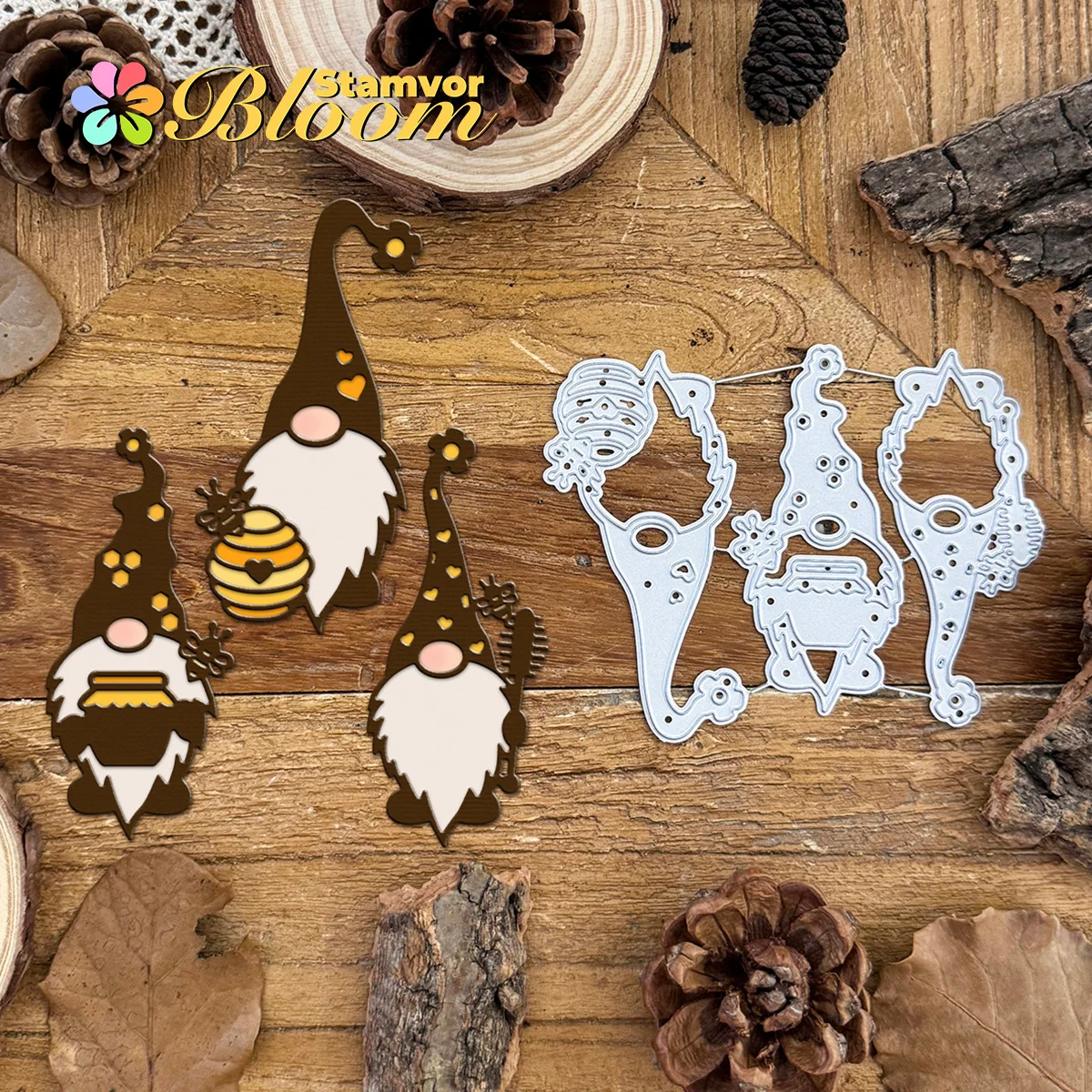 Original schöne Bienen Honig Zwerge Metall Stanzformen Scrapbooking dekorative Prägung
