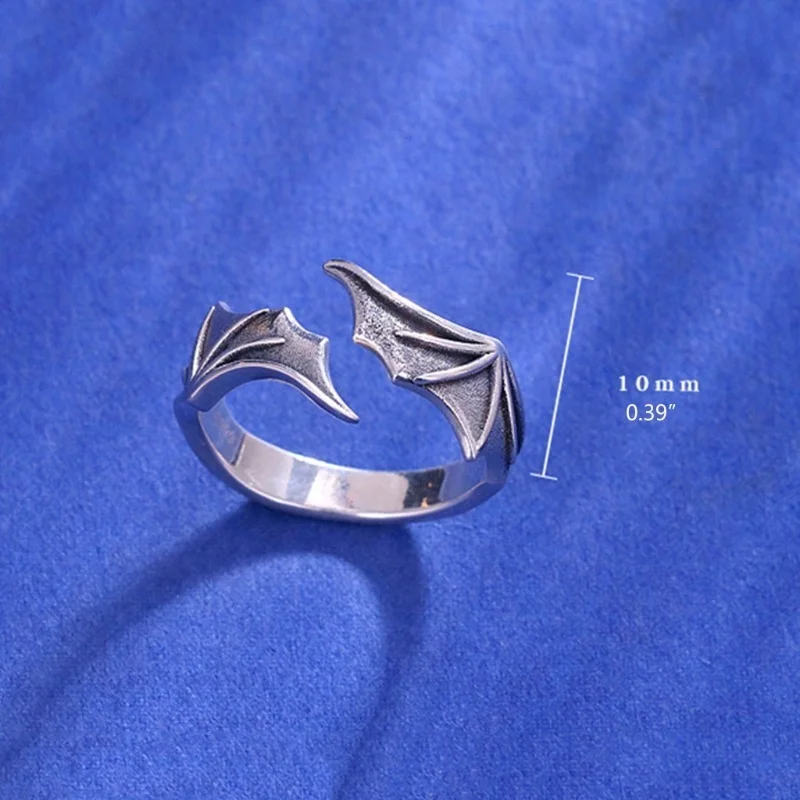 1pcs Angel Demon Wing Couples Rings for Women Men Matching Best Friend Trendy Promise Ring for Teen Thumb Jewelry Engagement