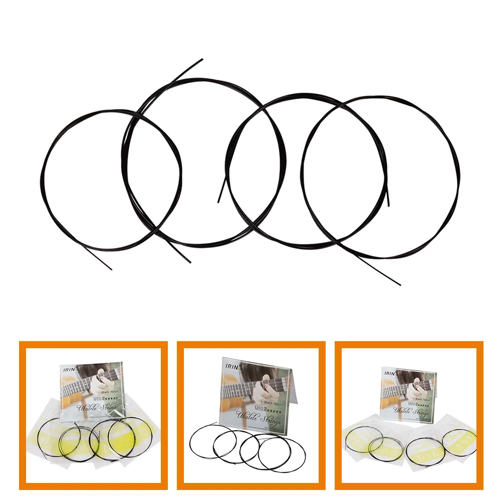 4 Pcs Irin Transparent Nylon Strings Ukulele Music Wire Accessories Musical Instrument Parts