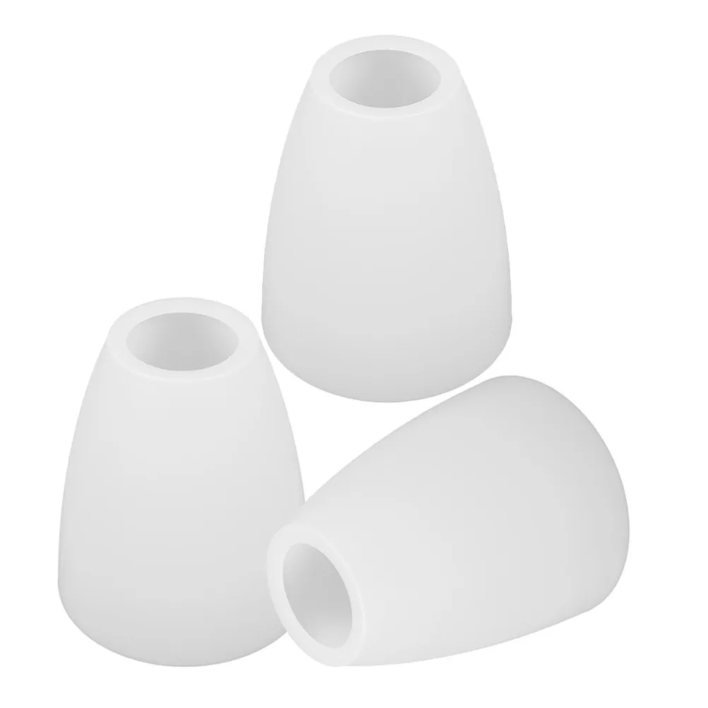 3Pcs White Plastic Lamp Shade Covers Flat Mouth Elegant Design for Living Room Bedroom Hallway Pendant Ceiling Wall Sconce Lamp