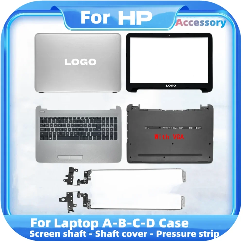 

NEW LCD Back Cover For HP 250 255 256 G4 15-AC 15-AY 15-AF Laptop Front bezel/Hinges/Palmrest/Bottom Case 813935-001 813930-001