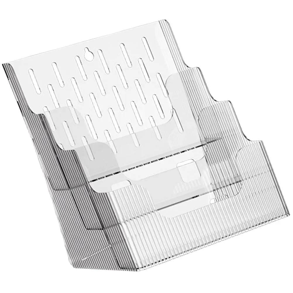 

Настольная прозрачная подставка для файлов из ПЭТ-материала с наклонной конструкцией для документов А4, книг, блокнотов, органайзер для офиса, общежития, учебной комнаты