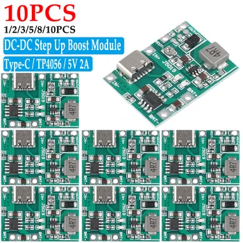 1-10pcs DC-DC Boost-Modul Typ-c tp4056 Ladegerät Entladung Power Board DC 4,3-27V Aufladung Step Up Boost-Modul DIY Kit Teile