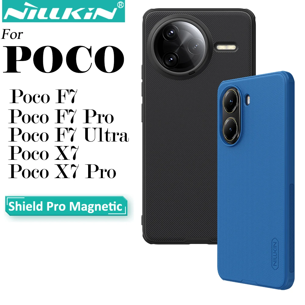 Nillkin для Xiaomi POCO F7 Ultra F7 Pro X7 Pro X7 Super Frosted Shield Pro PC + ТПУ Жесткая защитная задняя крышка для Poco x7 Pro