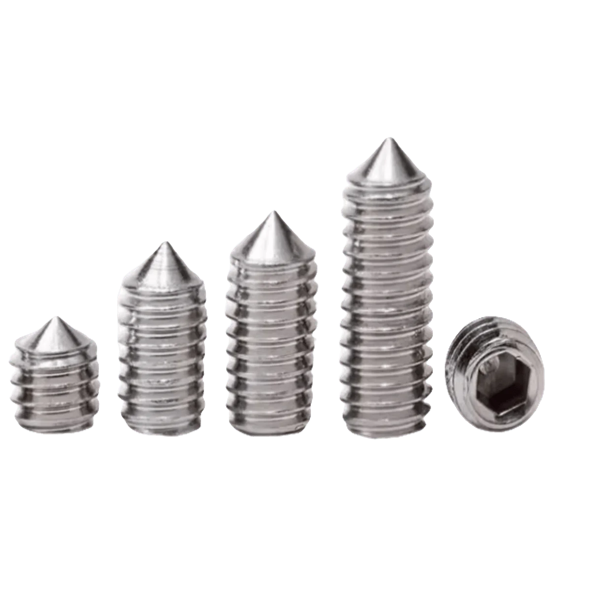 M10 Metrisch 304 Roestvrij Staal Inbusbout Hex Socket Kegelpunt Set Schroeven Taps toelopende Koploze Bouten DIN 914