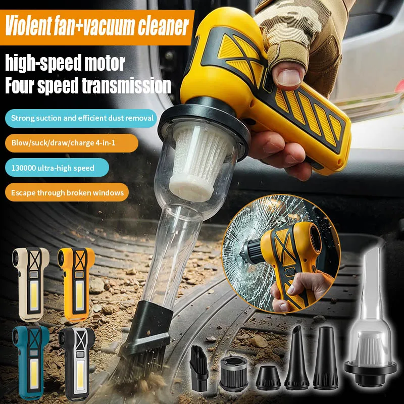 Ventilateur Turbo violent portatif à grande vitesse, nettoyeur de poussière, souffleur de poussière, plumeau d'air puissant pour l'électronique et les voitures