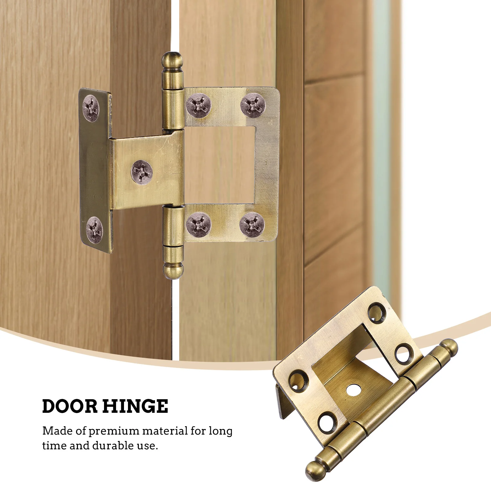 

2pcs Wooden Door Hinges Metal Cabinet Hinges For Furniture Wardrobe Cupboard Iron Hinge Rustproof Door Closer Device Hardware