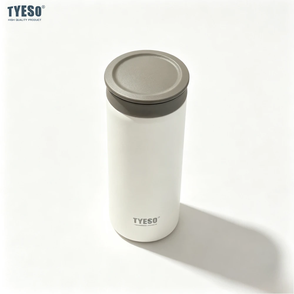 Tyeso 360ml Vacuum Flasks Insulated Travel Mug Stainless Steel Leak-Proof Direct Drink Water Bottle for Car Coffee Cup