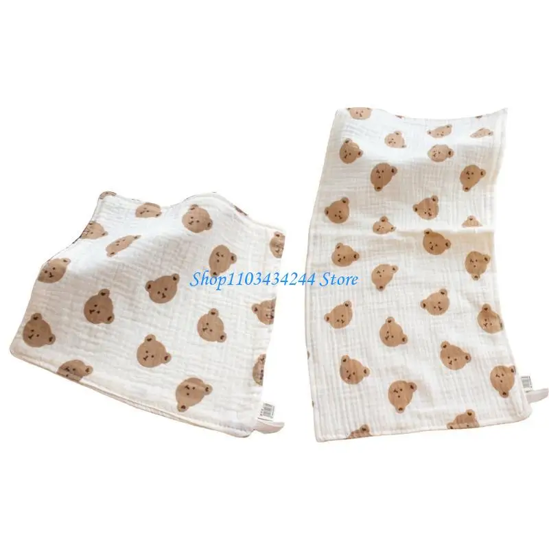 6 طبقات مناشف رضاعة الأطفال من القطن الكرتوني للوجه، منشفة أطفال متعددة الأغراض، منديل للتغذية للاستخدام اليومي #2