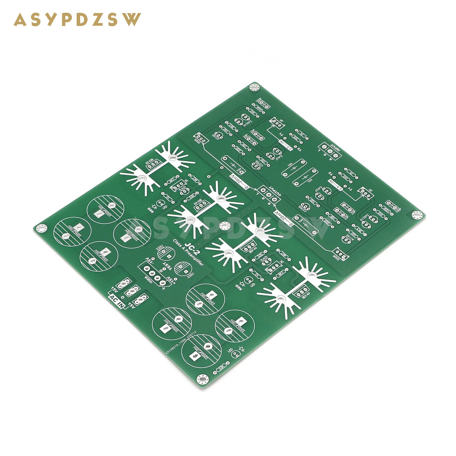 امدادات الطاقة المتوازية, HiFi, Class A, متناظر بالكامل, FET, CPI, مضخم الطاقة, PCB العاري