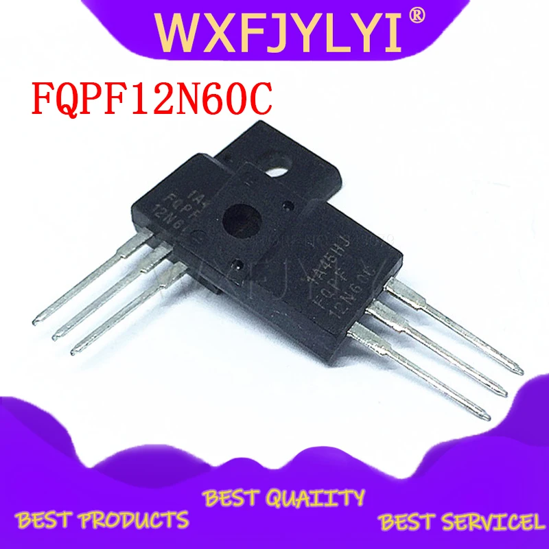 10 قطعة FQPF12N60C TO-220F 12N60C 12N60 TO220 FQPF12N60 TO-220 جديد MOS FET الترانزستور