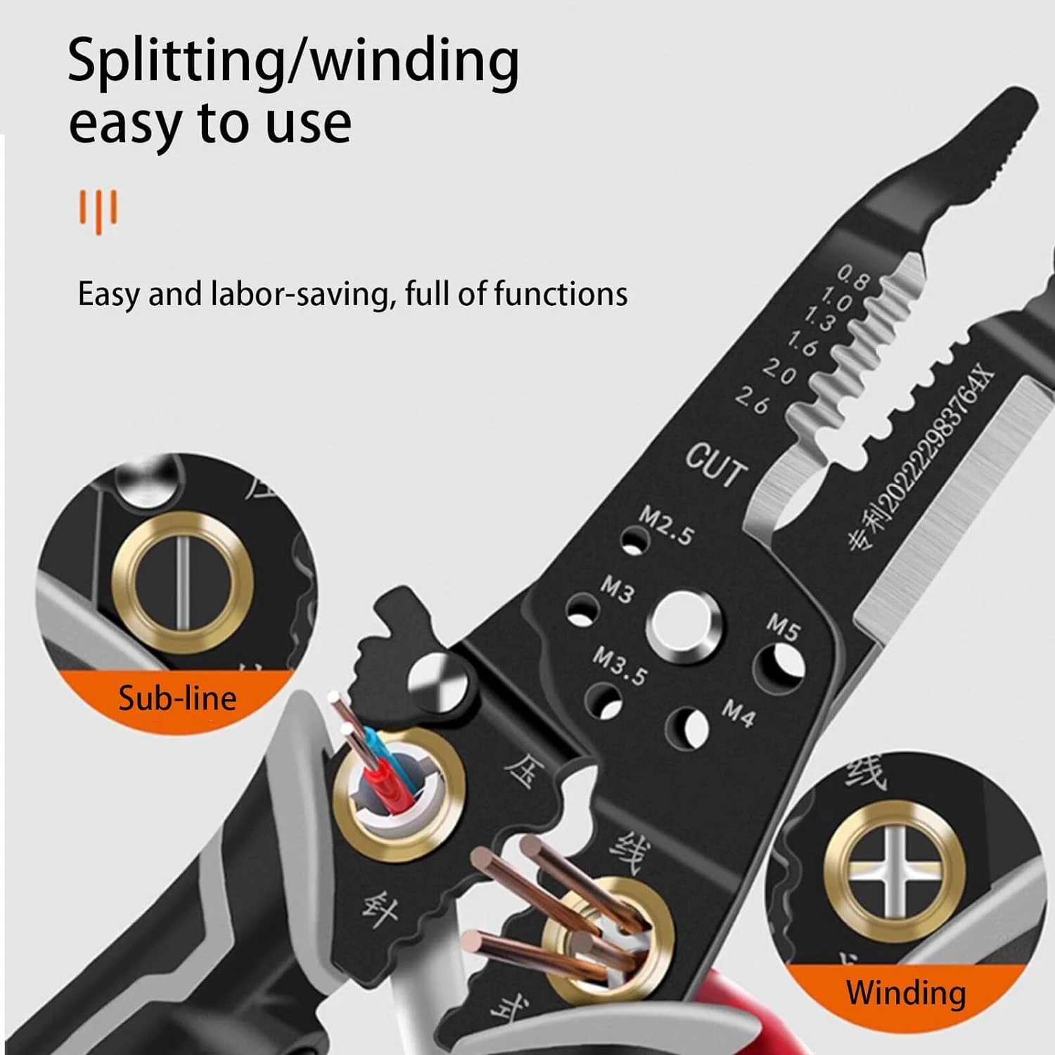 Steel Wire Stripper and Crimping Tool - Multi Purpose Electricians Pliers for Cutting and Crimping Hair cutter Foil shaver Nifes