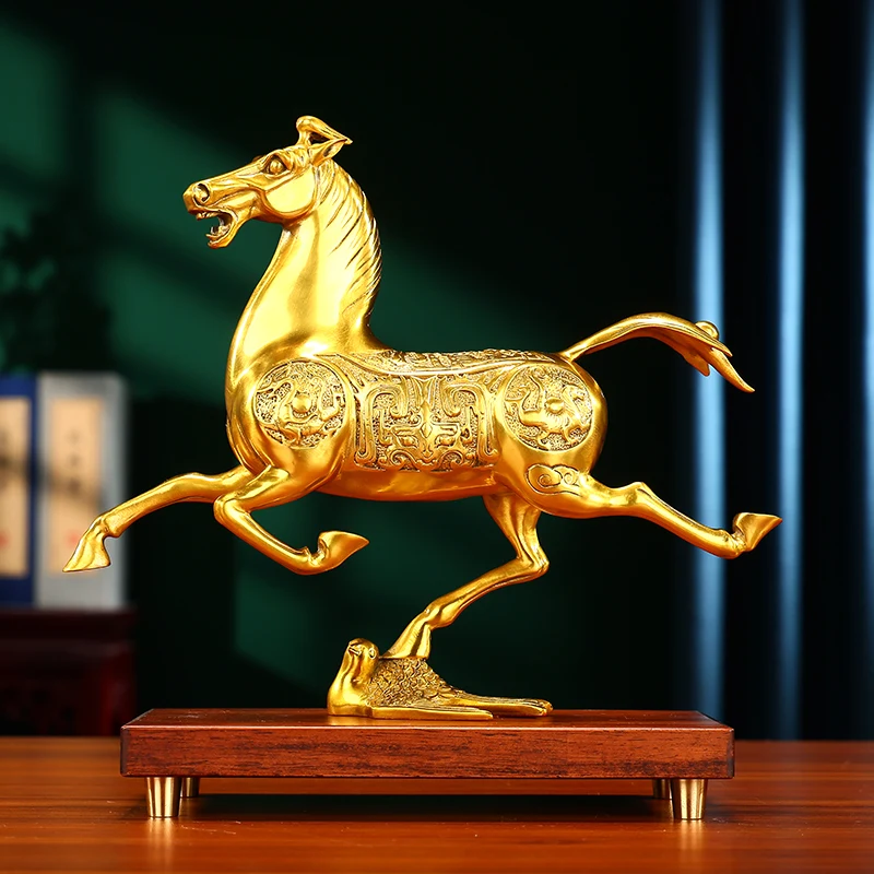 

Brass horse ornament "Horse on Flying Swallow"