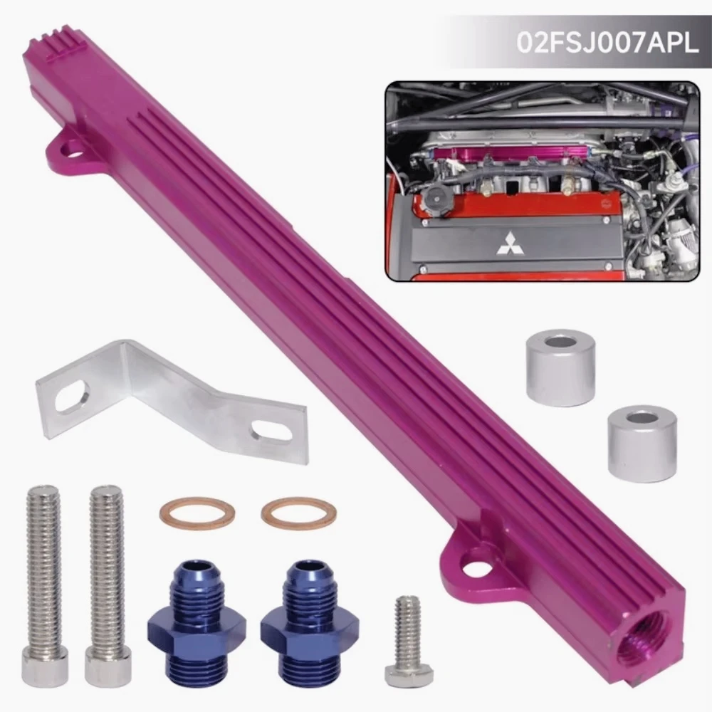 

AM-Upgrade Top Feed Fuel Rail Fit For Mitsubishi Lancer Eclipse Evolution EVO4-9 4G63 96-07 Black/Purple/Blue