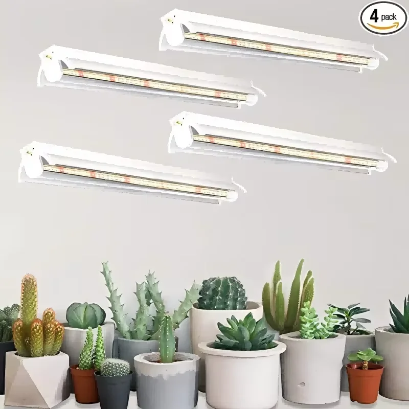 Tubo de lámpara para plantas T5, lámpara de suplemento de luz para plantas suculentas de espectro completo, con foco, enchufe europeo, 2/4 Uds.