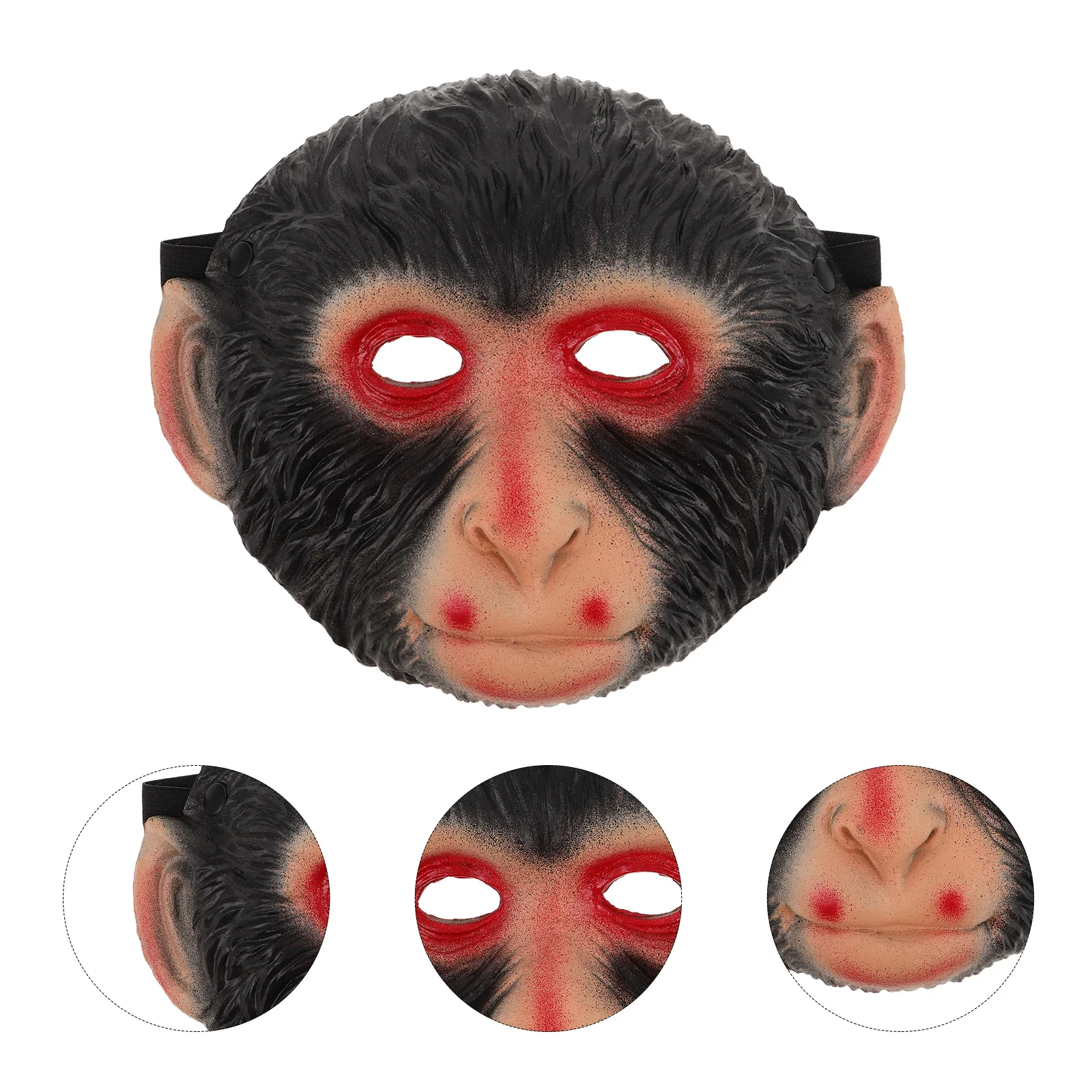

Monkey Mask Soft PU Half Face Animal Halloween Masquerade Party Headgear Realistic Costume Prop Halloween Monkey Mask