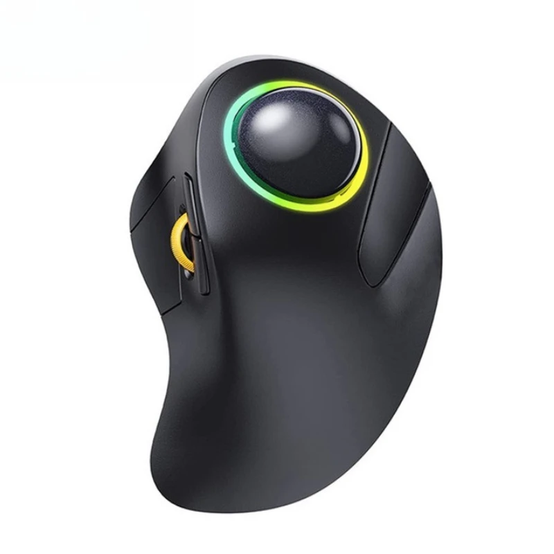 

Wireless trackball mouse office bluetooth mute ergonomics vertical drawing CAD