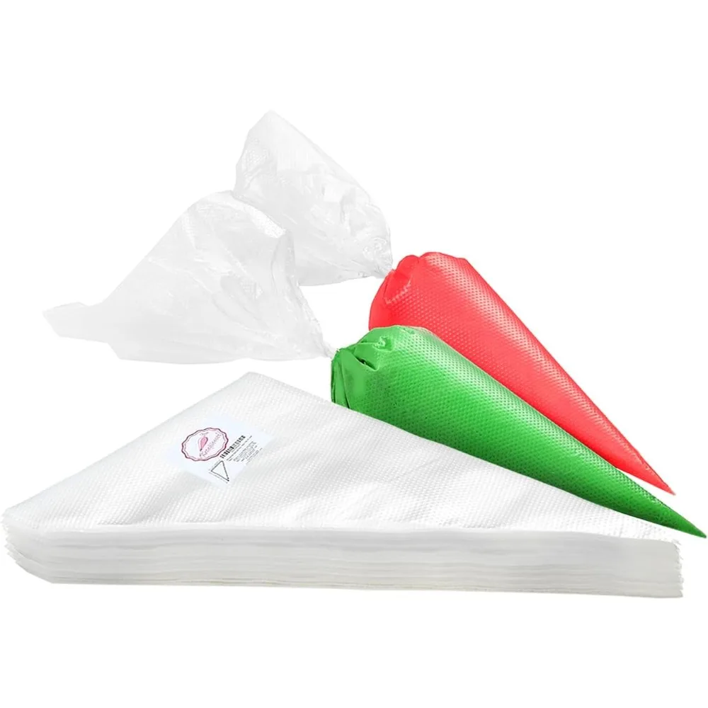 

10-Inch Disposable Decorating & Pastry Bags, Tipless Icing Piping Bag for Cake, Cream Frosting and Cookie Decoration